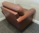 Brown leather sofa and armchair set