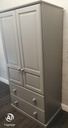 Solid pine  grey painted wardrobe