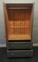 Solid pine  grey painted wardrobe