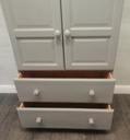 Solid pine  grey painted wardrobe