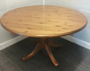 4ft 2&quot; round pine dining table