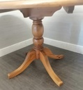 4ft 2&quot; round pine dining table