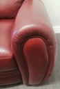 Deep red leather three peice suite