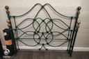 4FT 6&quot; VICTORIAN STYLE HEAVY GREEN BEDFRAME