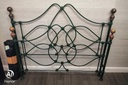 4FT 6&quot; VICTORIAN STYLE HEAVY GREEN BEDFRAME