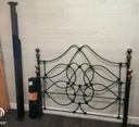 4FT 6&quot; VICTORIAN STYLE HEAVY GREEN BEDFRAME
