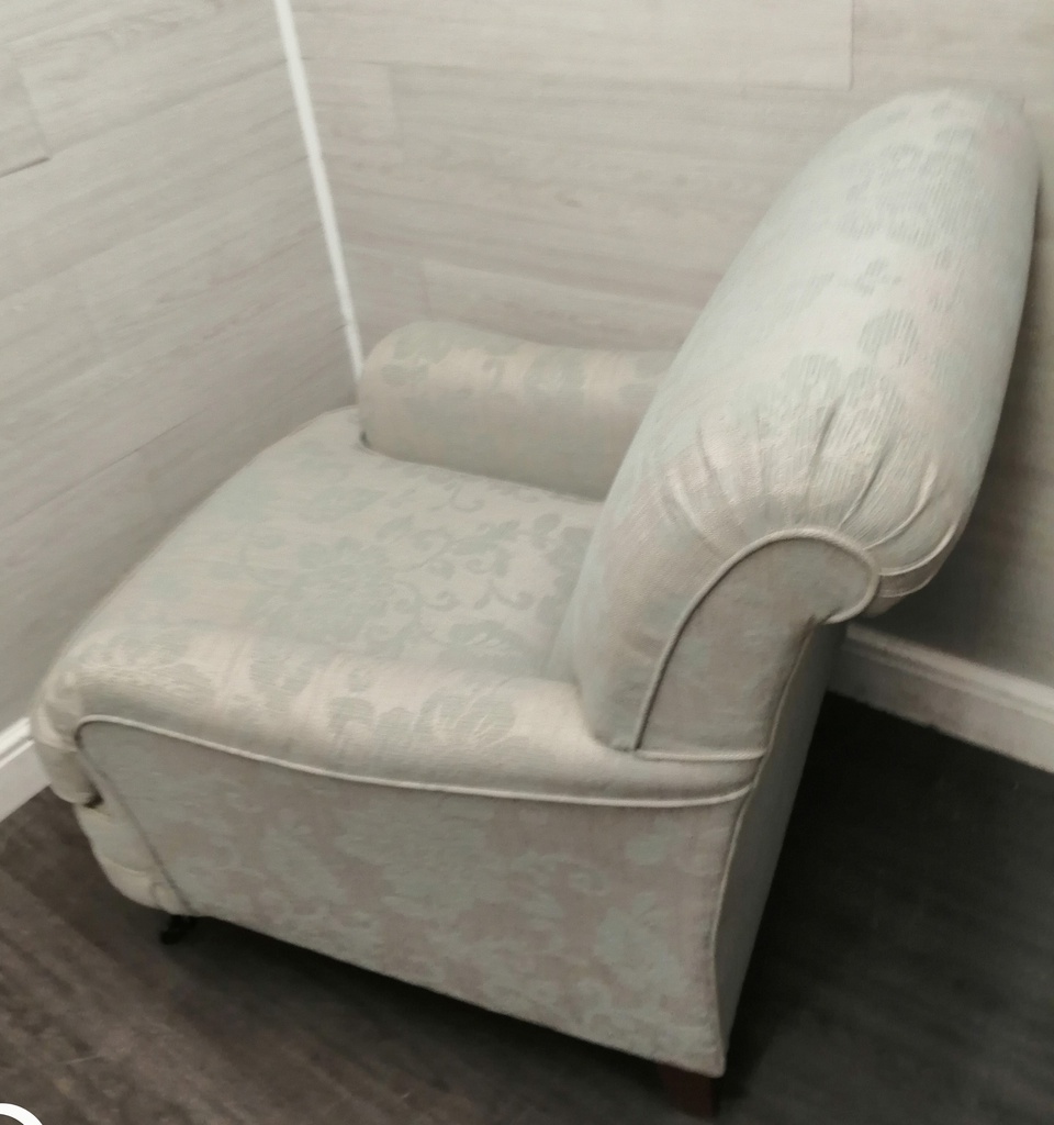 Lovely blue toned armchair and footstool from M &amp; S