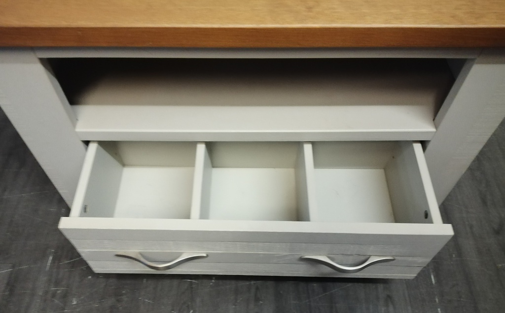 Rustic pine Painted Corner TV Unit