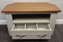 Rustic pine Painted Corner TV Unit