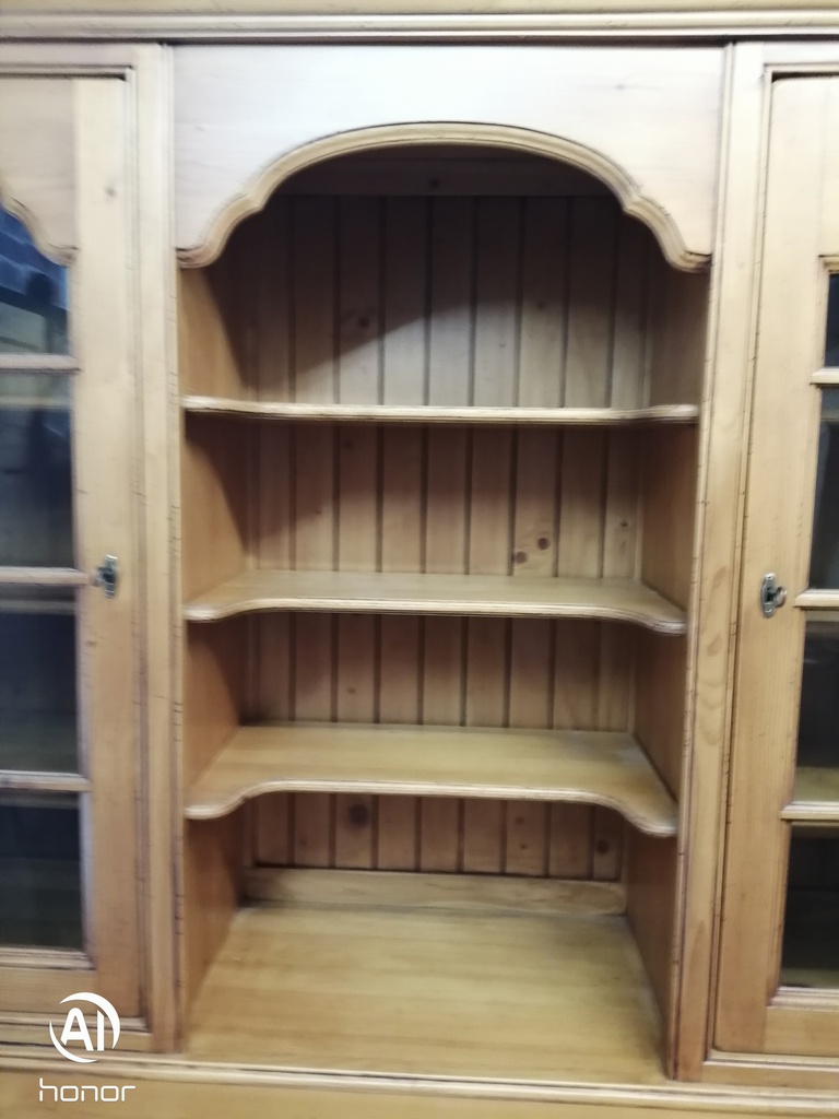 Quality large pine glazed display unit
