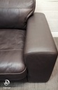 Three seater leather brown sofa