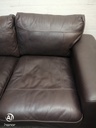 Three seater leather brown sofa