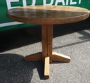 NEAT ROUND RUSTIC PINE QUALITY DINING TABLE