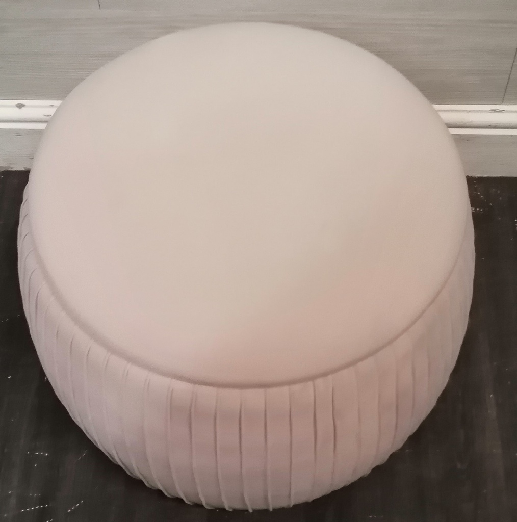 ROUND PINK STORAGE STOOL