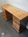 Pine Eight Drawer Dressing Table / Desk