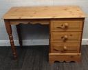 SOLID PINE THREE DRAWER DESK / DRESSING TABLE