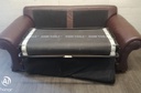 BROWN LEATHER SOFA BED