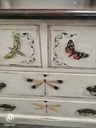 Lovely antique painted dressing table chest