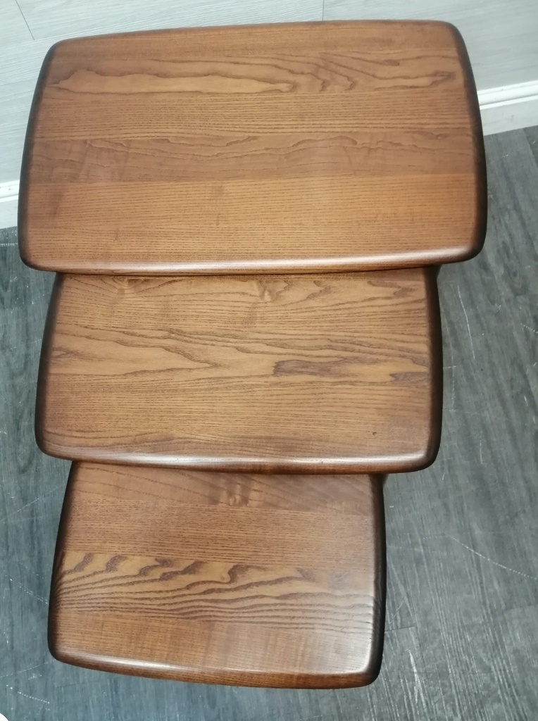 Quality Modern Ercol Nest of Three Tables