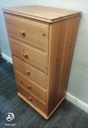 Pine wellington chest of five drawers