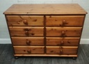 Pine 8 drawer merchant style  chest