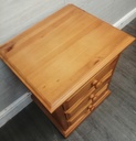 Quality solid pine three drawer bedside chest