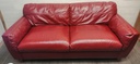 NEAT RED LEATHER SOFA