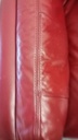 NEAT RED LEATHER SOFA