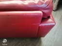 NEAT RED LEATHER SOFA