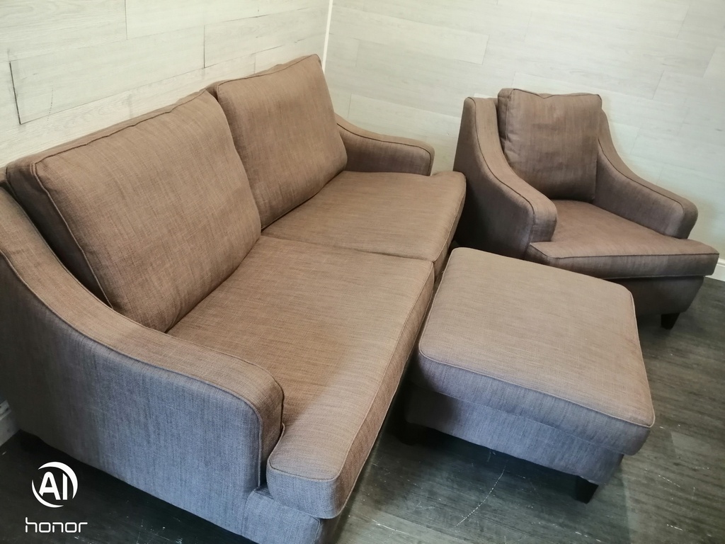 Multi York ‘Long Island’ Sofa Chair &amp; Footstool Set