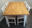 Shabby Chic Off White Table &amp; Four Chairs