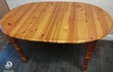 NEAT OVAL SOLID PINE EXTENDING DINING TABLE