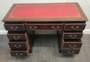 Vintage leather top repro pedestal desk