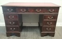 Vintage leather top repro pedestal desk