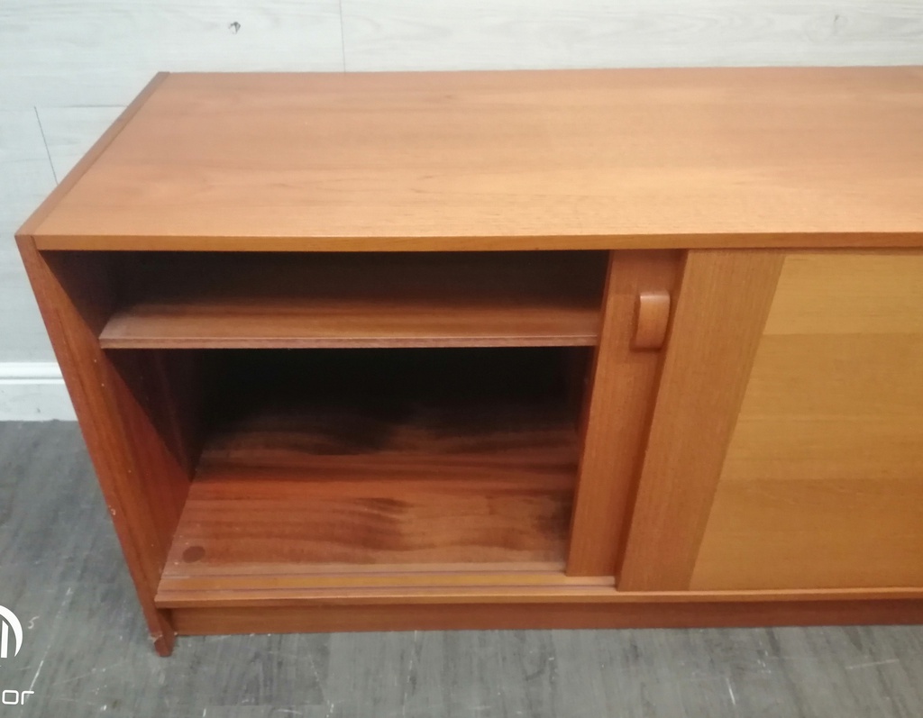Parker Knoll Retro Teak Sliding Door Tv Unit
