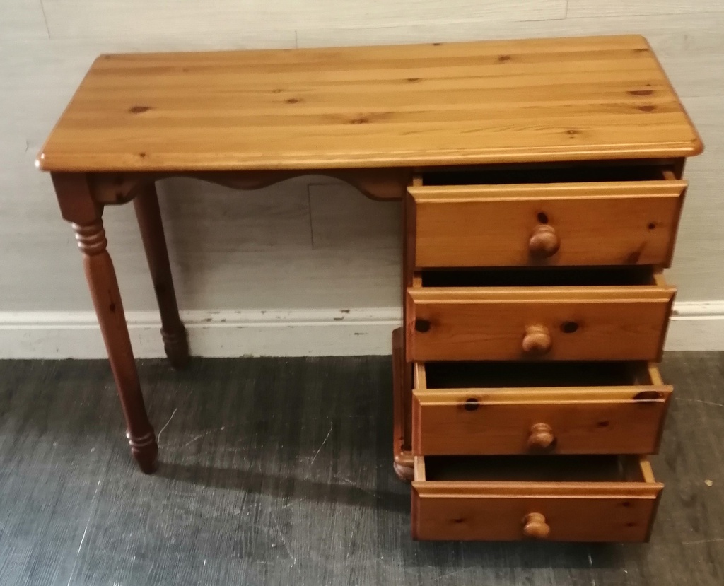 PINE FOUR DRAWER DESK / DRESSING TABLE