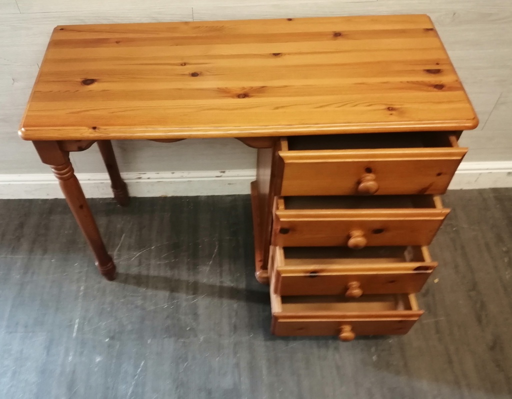 PINE FOUR DRAWER DESK / DRESSING TABLE