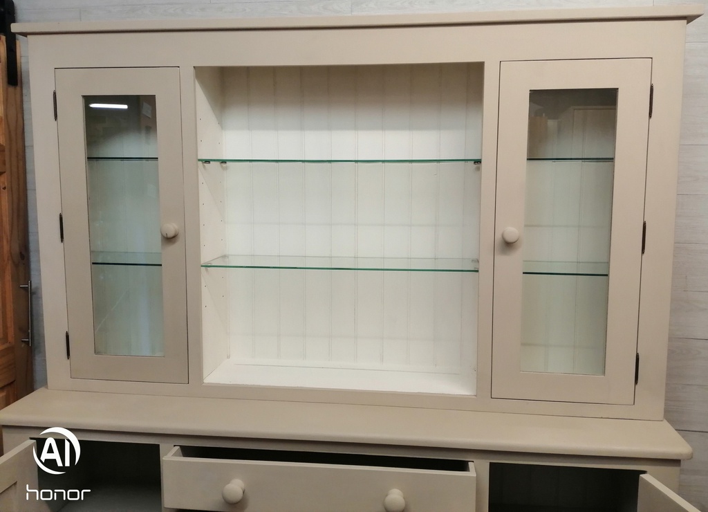 LARGE PAINTED PINE DRESSER