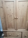 Quality triple size solid pine wardrobe with drawers