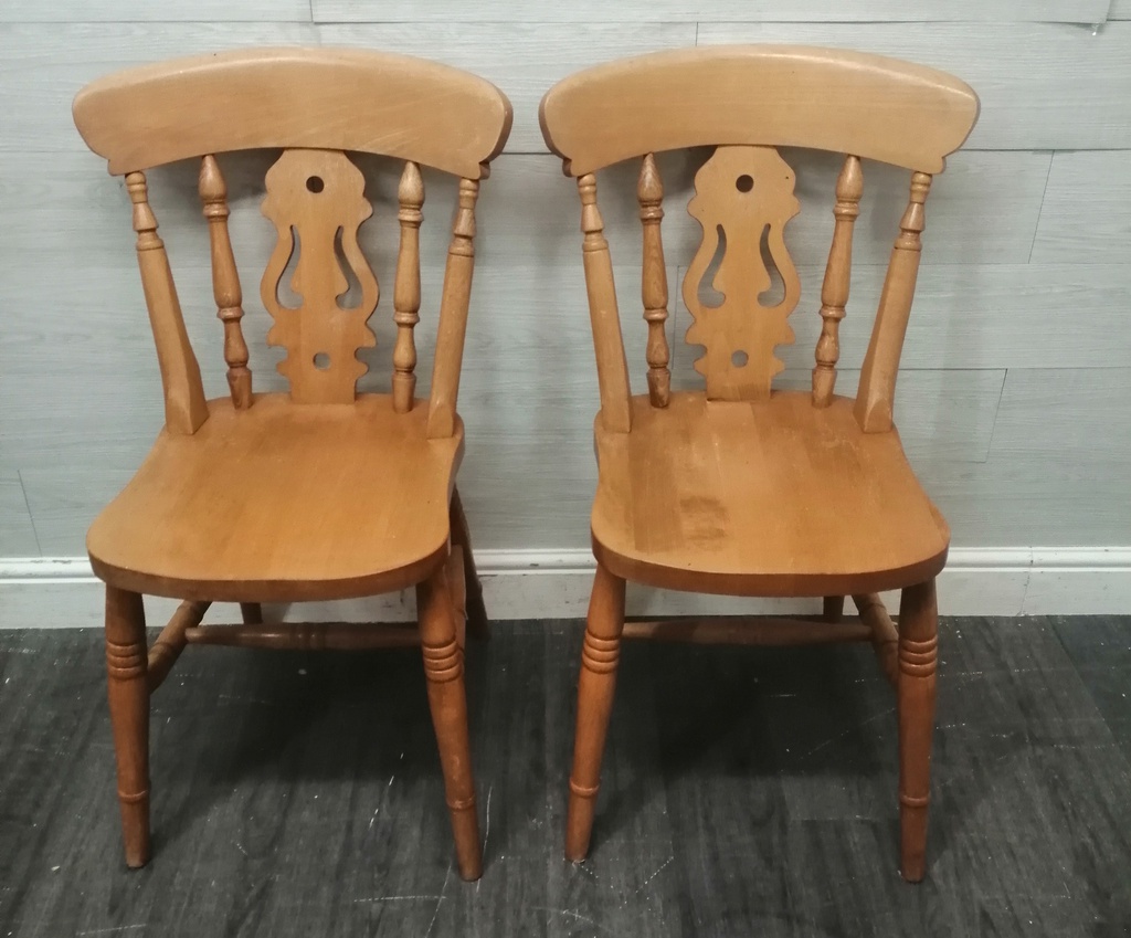 SINGLE FIDDLE BACK DINING CHAIR