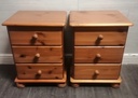 Pair of pine bedsides chests