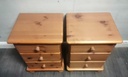 Pair of pine bedsides chests