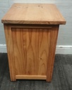 Quality solid pine three drawer bedside chest