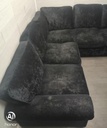 Black Toned Corner Sofa