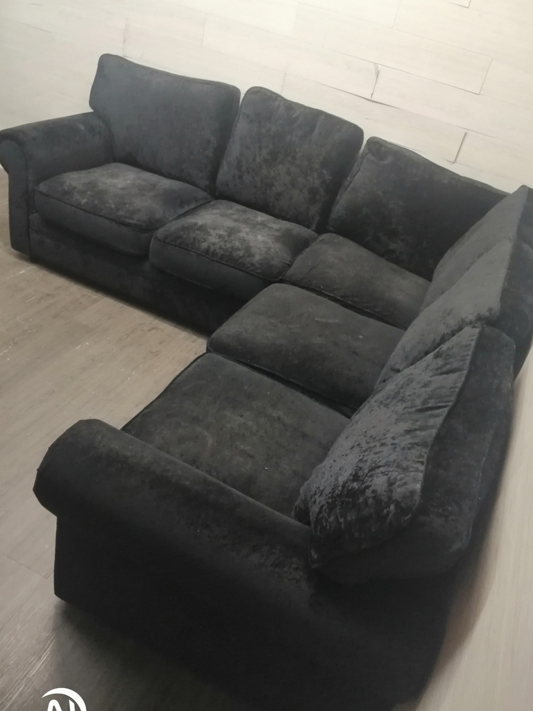 Black Toned Corner Sofa