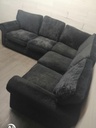 Black Toned Corner Sofa