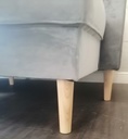 L SHAPE GREY SOFA WITH FOOTSTOOL/COFFEE TABLE