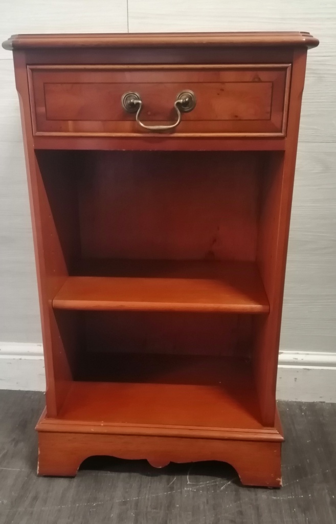Neat  repro yew side unit/bedside