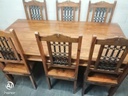 SHEESHAM DINING TABLE &amp; SIX CHAIR SET