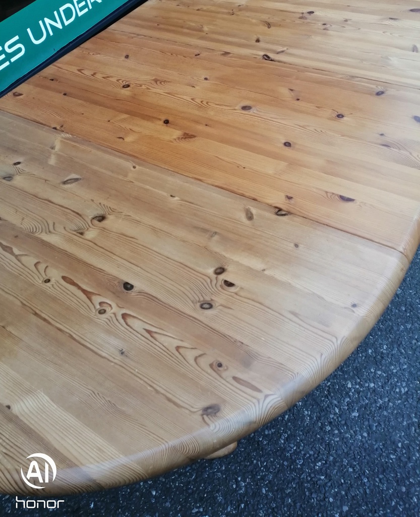 STYLISH DANISH PINE EXTENDING TABLE &amp; SIX CHAIRS